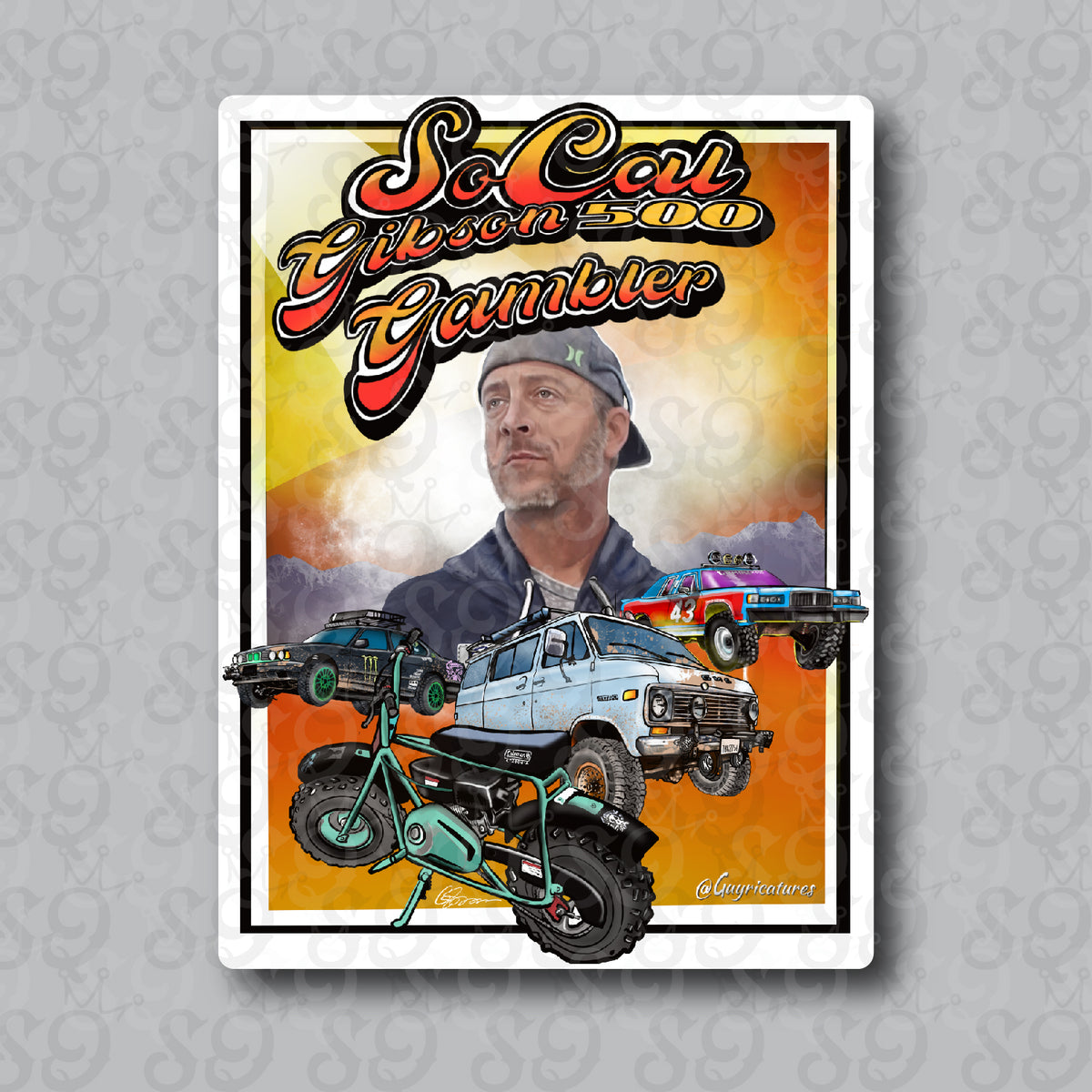SoCal Gibson 500 Gambler Sticker – Venture Media